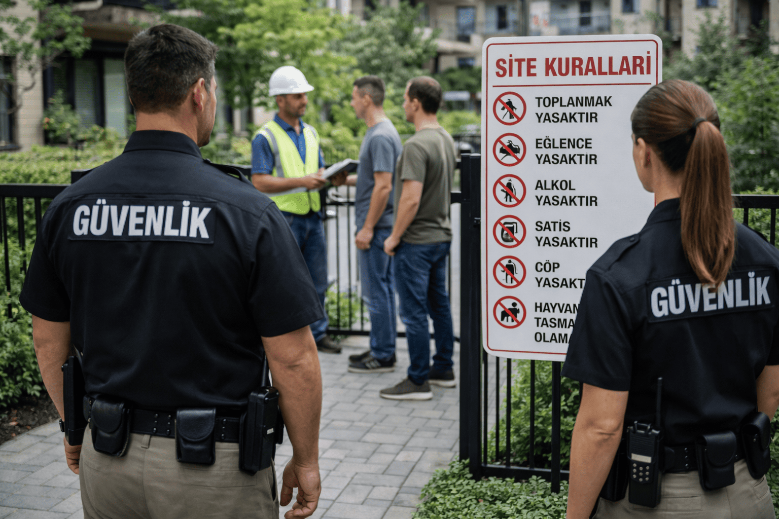 Site düzeni ve yaşam kurallarının takibi ile disiplinli yönetim süreci