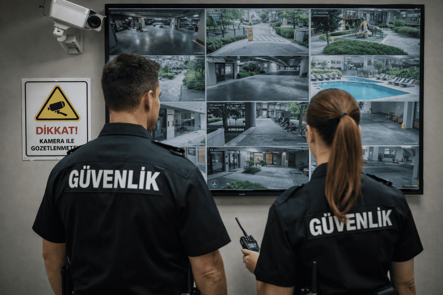 Site kamera sistemleri ve güvenlik altyapısının izlenmesi ve kontrolü