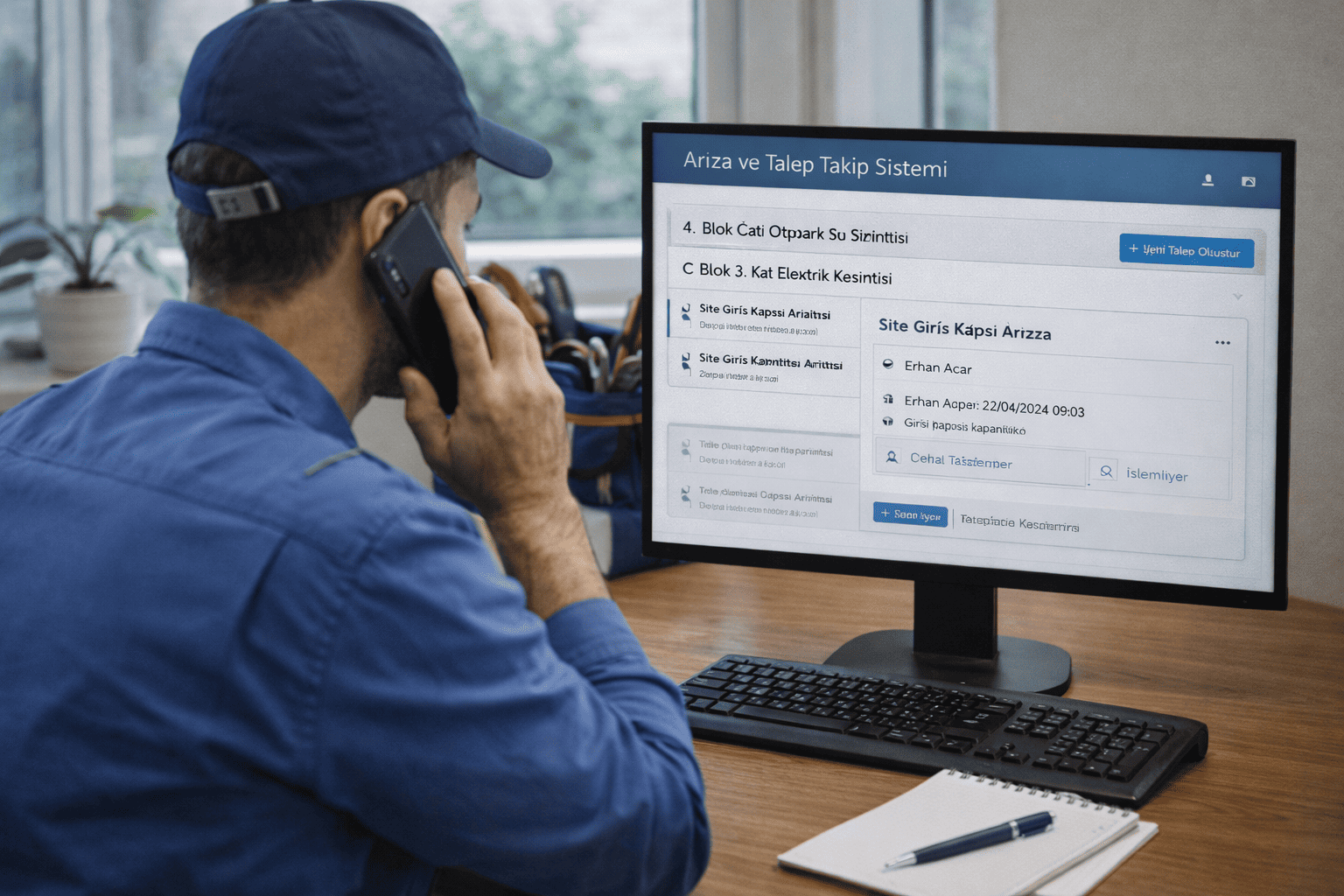 Site arıza bildirimleri ve taleplerin hızlı ve düzenli şekilde yönetimi